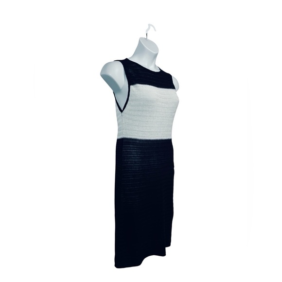 NWOT, Sarah Pacini, Sleeveless Knit Dress, One Size, Black & White - Picture 5 of 12